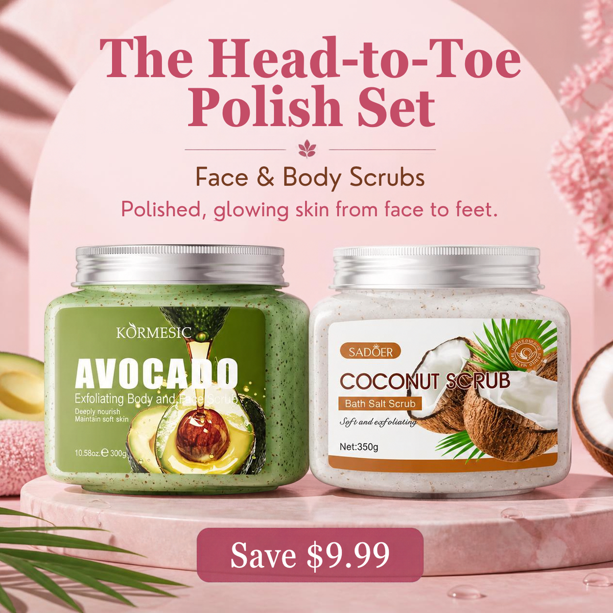 The Head-to-Toe Polish Set – Face & Body Scrubs